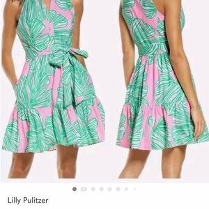 Lilly Pulitzer Pink and Green Tropical Dress